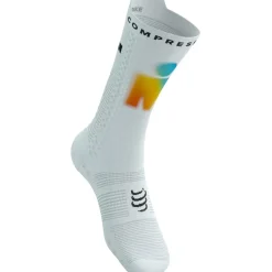 Compressport Pro Racing Bike Compressiesokken v4.0 - Ironman 2025 - white/sunrise - L1