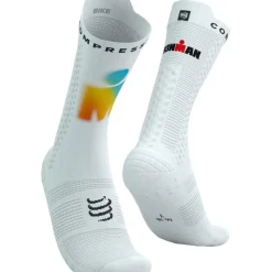 Compressport Pro Racing Bike Compressiesokken v4.0 - Ironman 2025 - white/sunrise - L1