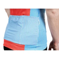 CUBE X Factory Racing Road/XC-Fietshirt met Korte Mouwen Dames - blue´n´orange