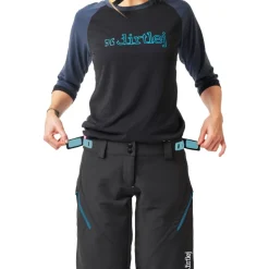 Dirtlej Trailscout MTB-Shorts Dames - zwart/turquoise
