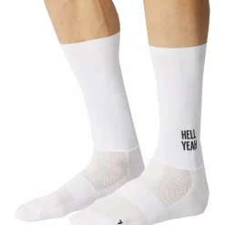 FINGERSCROSSED Aero Iconic Fietssokken - Hell Yeah - Wit