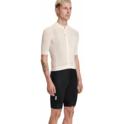 FINGERSCROSSED Road Super Light Fietsshirt met Korte Mouwen Heren - Antique Cream