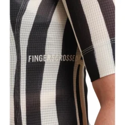 FINGERSCROSSED Road Super Light Fietsshirt met Korte Mouwen Dames - Stripes