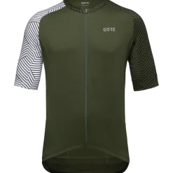 GOREWEAR C5 Shirt met Korte Mouwen Heren - utility green/white BH01