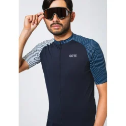 GOREWEAR C5 Shirt met Korte Mouwen Heren - utility green/white BH01