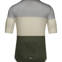 GOREWEAR Spirit Stripes Fietsshirt met Korte Mouwen Heren - lab gray / tech beige BFBG
