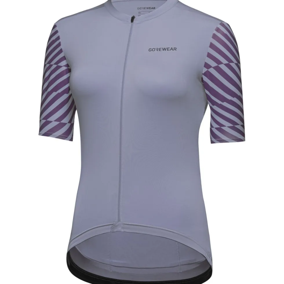 GOREWEAR Swiftride Optical Damesfietsshirt met korte mouwen - amethyst grey / purple indigo DFDE