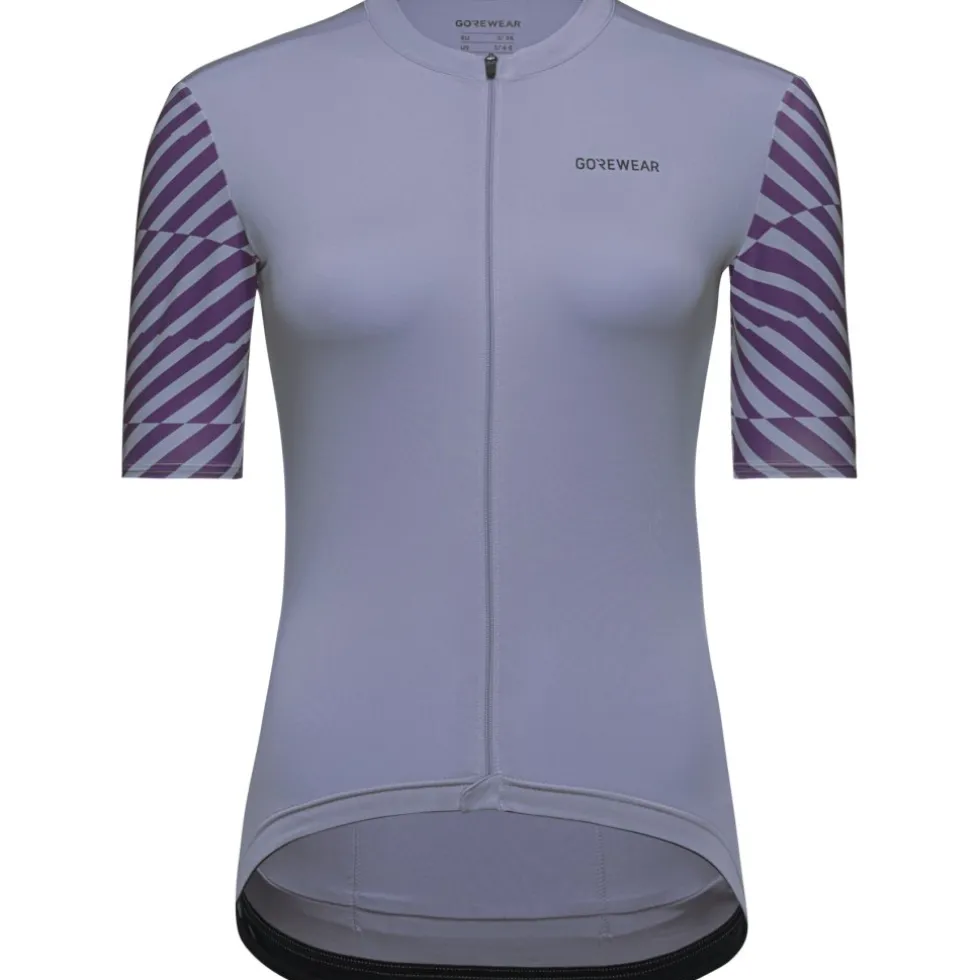 GOREWEAR Swiftride Optical Damesfietsshirt met korte mouwen - amethyst grey / purple indigo DFDE