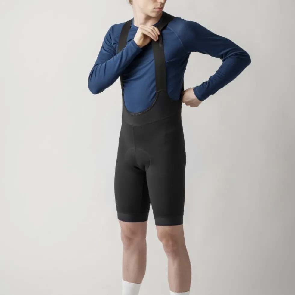 GripGrab AquaRepel Waterafstotende Fietsshort met Bretels Heren - Zwart