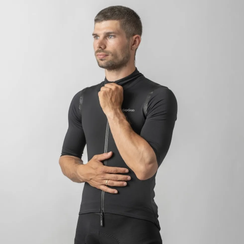 GripGrab AquaRepel Waterbestendige Shirt met Korte Mouwen Heren - Zwart