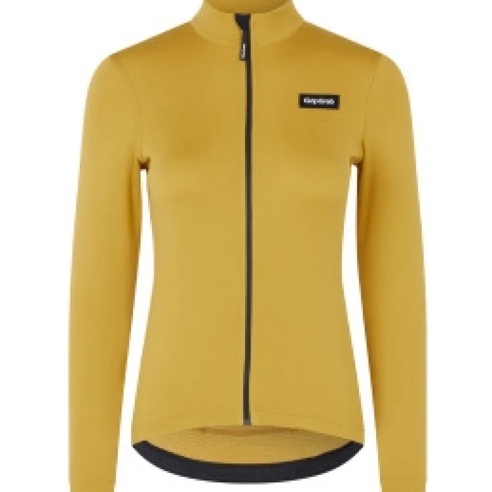 GripGrab EXPLR Merinotech Thermo Fietsshirt met Lange Mouwen Dames - Mustard Yellow