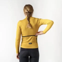 GripGrab EXPLR Merinotech Thermo Fietsshirt met Lange Mouwen Dames - Mustard Yellow