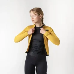GripGrab EXPLR Merinotech Thermo Fietsshirt met Lange Mouwen Dames - Mustard Yellow