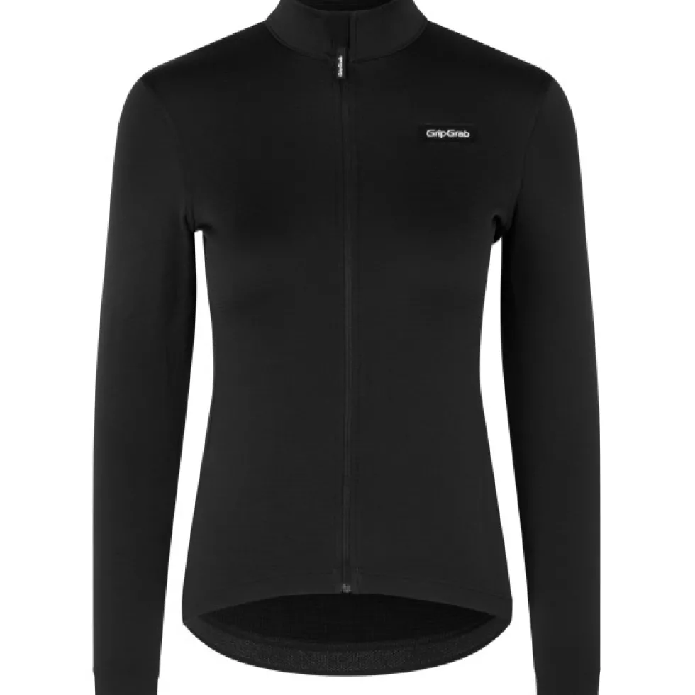 GripGrab EXPLR Merinotech Thermo Fietsshirt met Lange Mouwen Dames - Zwart