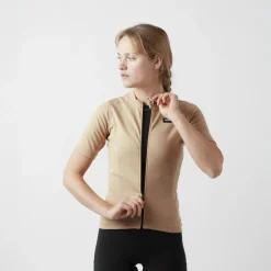 GripGrab EXPLR Merinotech Fietsshirt Korte Mouwen Dames - Beige