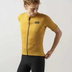 GripGrab EXPLR Merinotech Fietsshirt Korte Mouwen Heren - Mustard Yellow