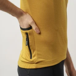 GripGrab EXPLR Merinotech Fietsshirt Korte Mouwen Heren - Mustard Yellow
