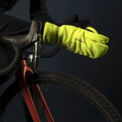 GripGrab RIDE Deep Winter Lobster Winddichte Handschoenen - Yellow hi-vis