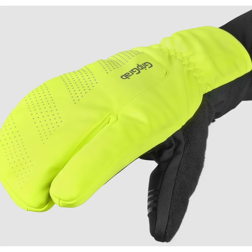 GripGrab RIDE Deep Winter Lobster Winddichte Handschoenen - Yellow hi-vis