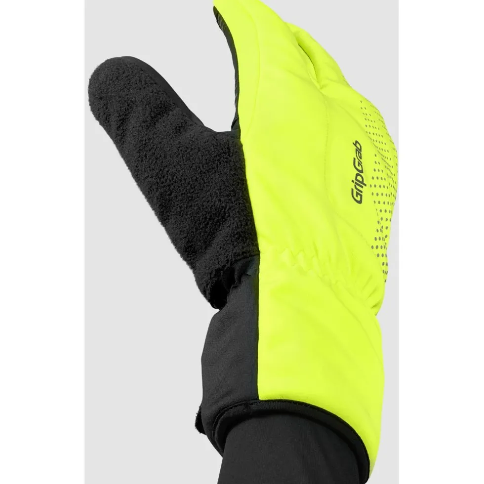 GripGrab RIDE Deep Winter Lobster Winddichte Handschoenen - Yellow hi-vis