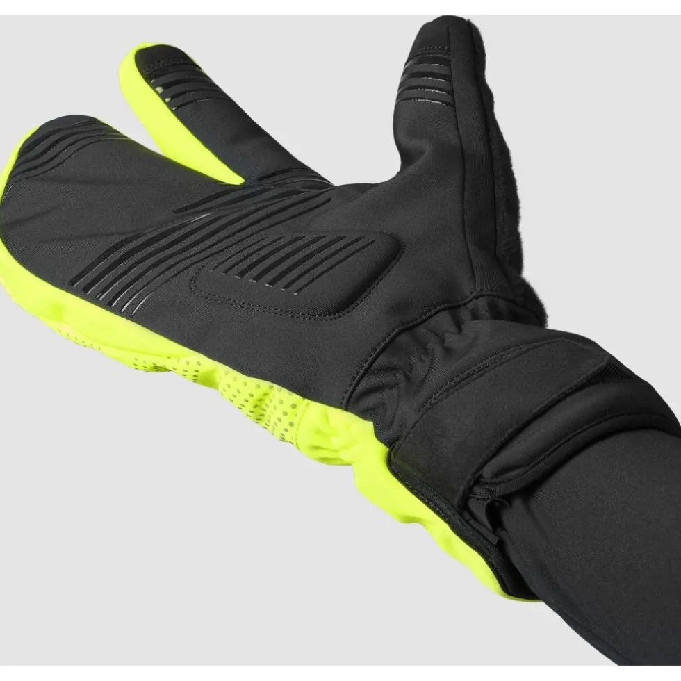 GripGrab RIDE Deep Winter Lobster Winddichte Handschoenen - Yellow hi-vis