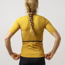 GripGrab RIDE Fietsshirt Korte Mouwen voor Dames - Mustard Yellow