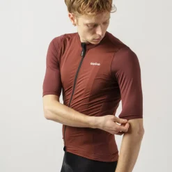 GripGrab RIDE Fietsshirt met Korte Mouwen Heren - Dark Red