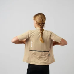 GripGrab RIDE Fietsshirt Korte Mouwen voor Dames - Beige