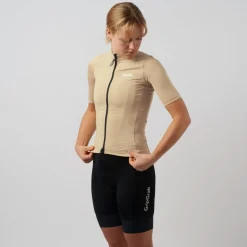 GripGrab RIDE Fietsshirt Korte Mouwen voor Dames - Beige