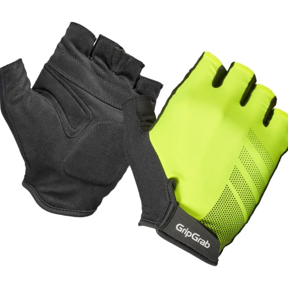 GripGrab RIDE RC Lite Padded Korte-Vinger Handschoenen - Yellow Hi-Vis
