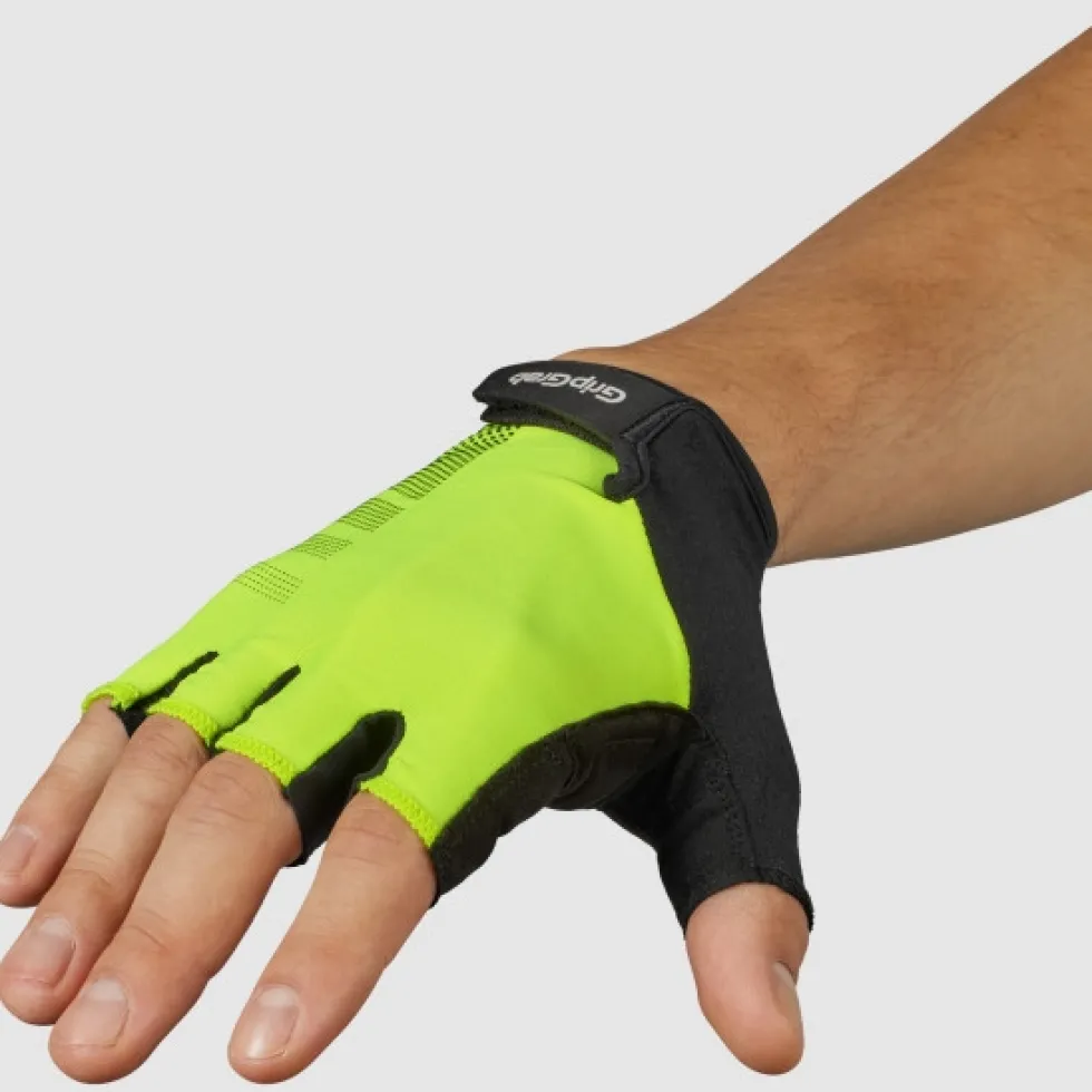 GripGrab RIDE RC Lite Padded Korte-Vinger Handschoenen - Yellow Hi-Vis