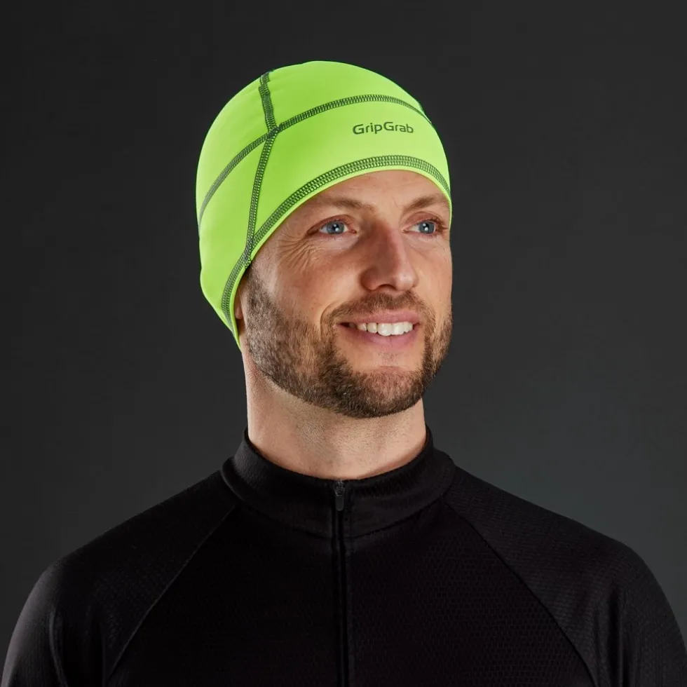 GripGrab Thermo Hi-Vis Onderhelm Muts - Yellow Hi-Vis