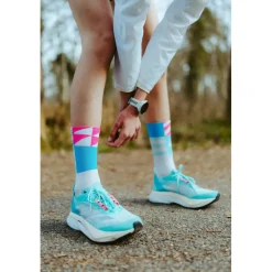 INCYLENCE Ultralight Elements Sokken - Wit Blauw Roze