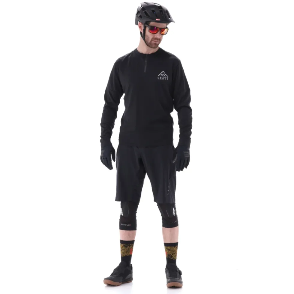 Leatt MTB Trail 4.0 Shirt met Lange Mouwen Heren - zwart