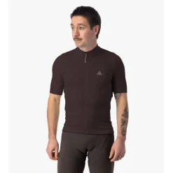 7mesh Ashlu Merino Shirt met Korte Mouwen Heren - Dark Chocolate