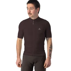 7mesh Ashlu Merino Shirt met Korte Mouwen Heren - Dark Chocolate