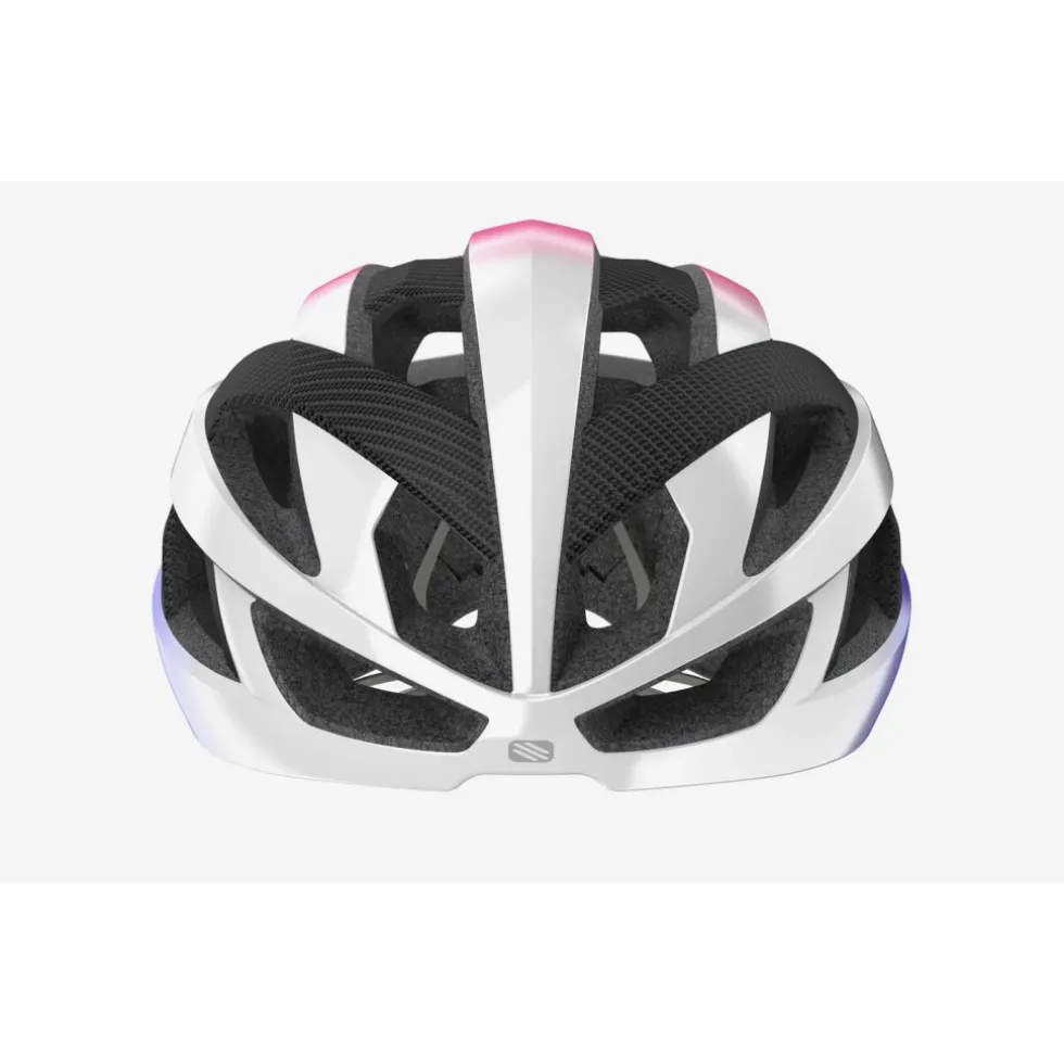 Rudy Project Rebel Helm - Pearl Metal/Pink/Cyber Blue - Shiny