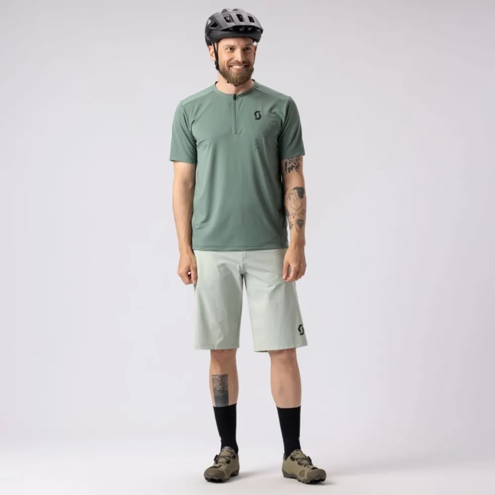 SCOTT Vertic Zip T-shirt met korte mouwen voor heren - tranquil green
