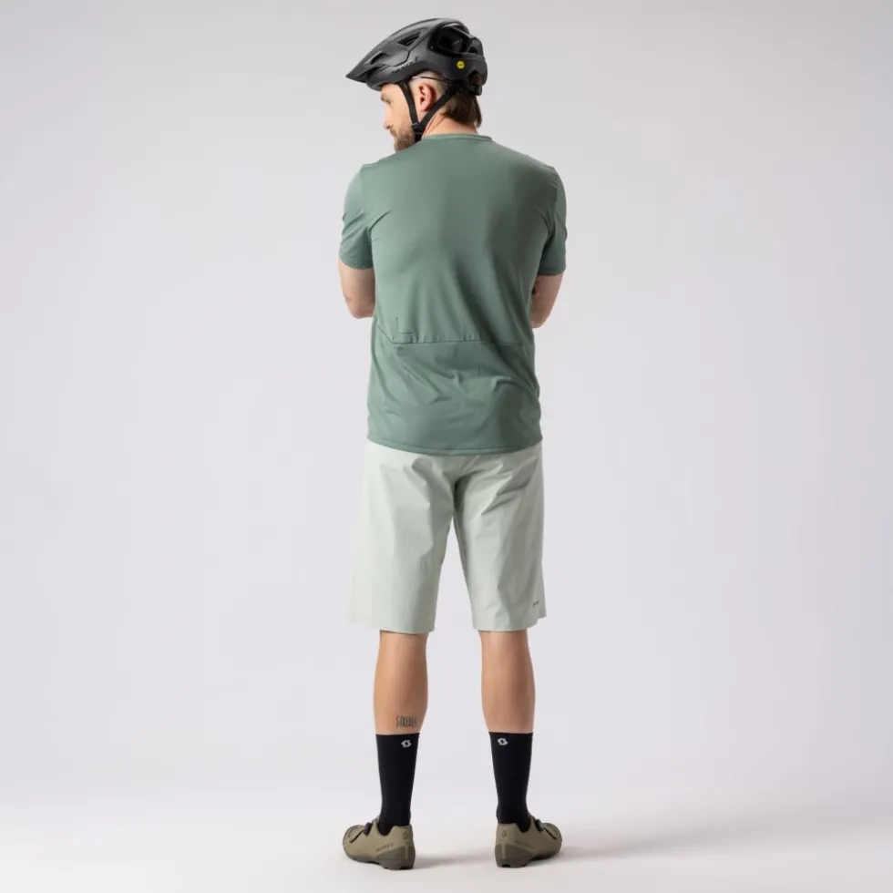 SCOTT Vertic Zip T-shirt met korte mouwen voor heren - tranquil green