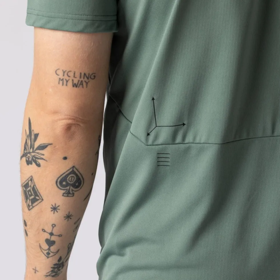 SCOTT Vertic Zip T-shirt met korte mouwen voor heren - tranquil green