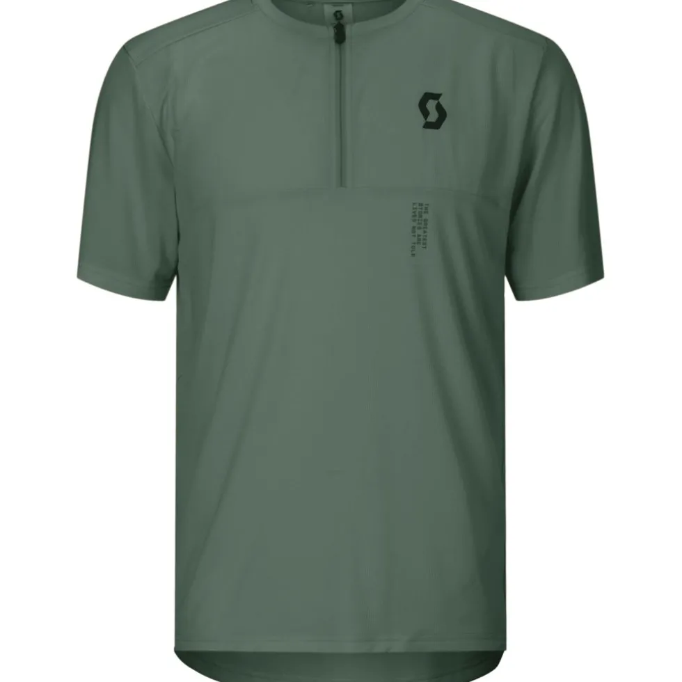 SCOTT Vertic Zip T-shirt met korte mouwen voor heren - tranquil green