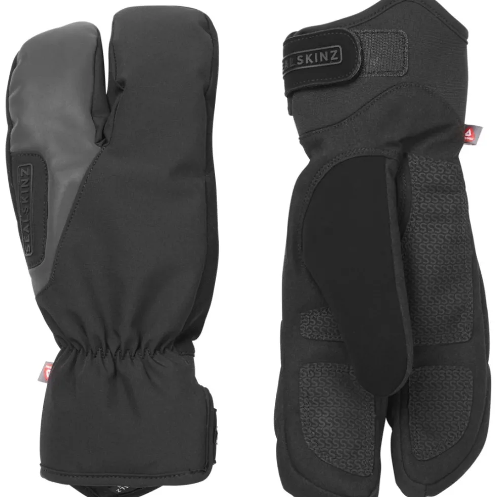 SealSkinz Barwick Waterdichte Extreme Koude Weer Cyclus Gespleten Vinger Handschoenen - Zwart