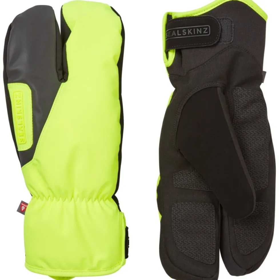SealSkinz Barwick Waterdichte Extreme Koude Weer Cyclus Gespleten Vinger Handschoenen - Neon Yellow