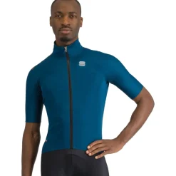 Sportful Fiandre Pro 2 Jas met Korte Mouwen Heren - 415 Teal Blu