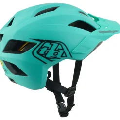 Troy Lee Designs Flowline MIPS Helm Kinderen - Point Charcoal/Real Teal