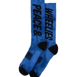 Troy Lee Designs Performance Sokken - Peace & Wheelies Cobalt