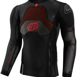 Troy Lee Designs Stage Ghost D30 Protector Shirt met Lange Mouwen - Solid Black