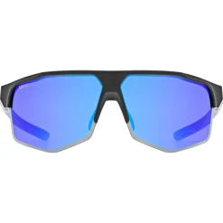 Uvex axos set Bril - black matt/mirror blue + clear