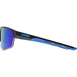 Uvex axos set Bril - black matt/mirror blue + clear