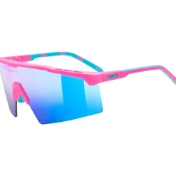 Uvex Flowline Fietsbril - pink matt/mirror blue